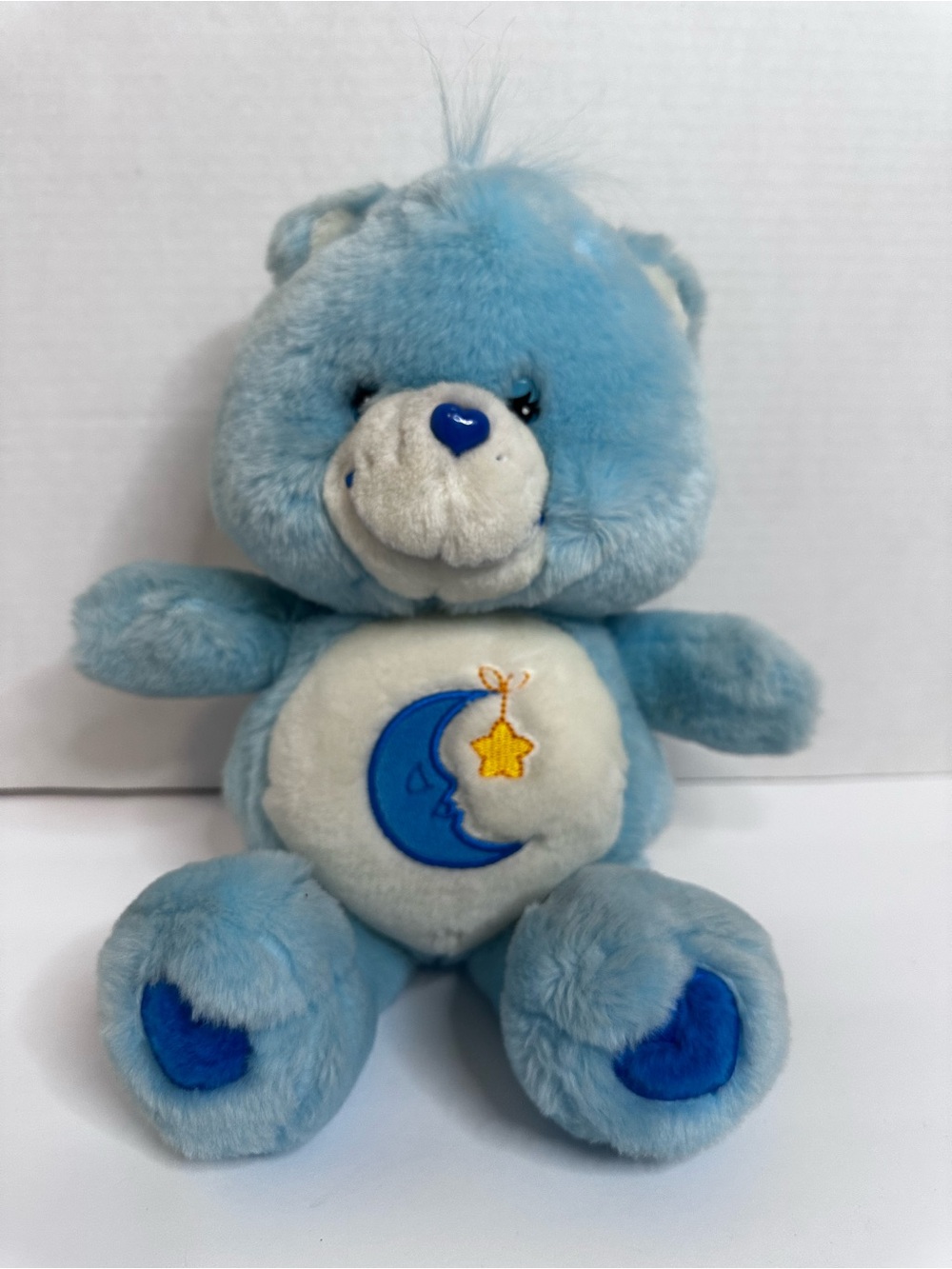 Care Bears Bedtime Bear 10" Plush Vintage 2002 Play Along Blue Moon Star Toy
